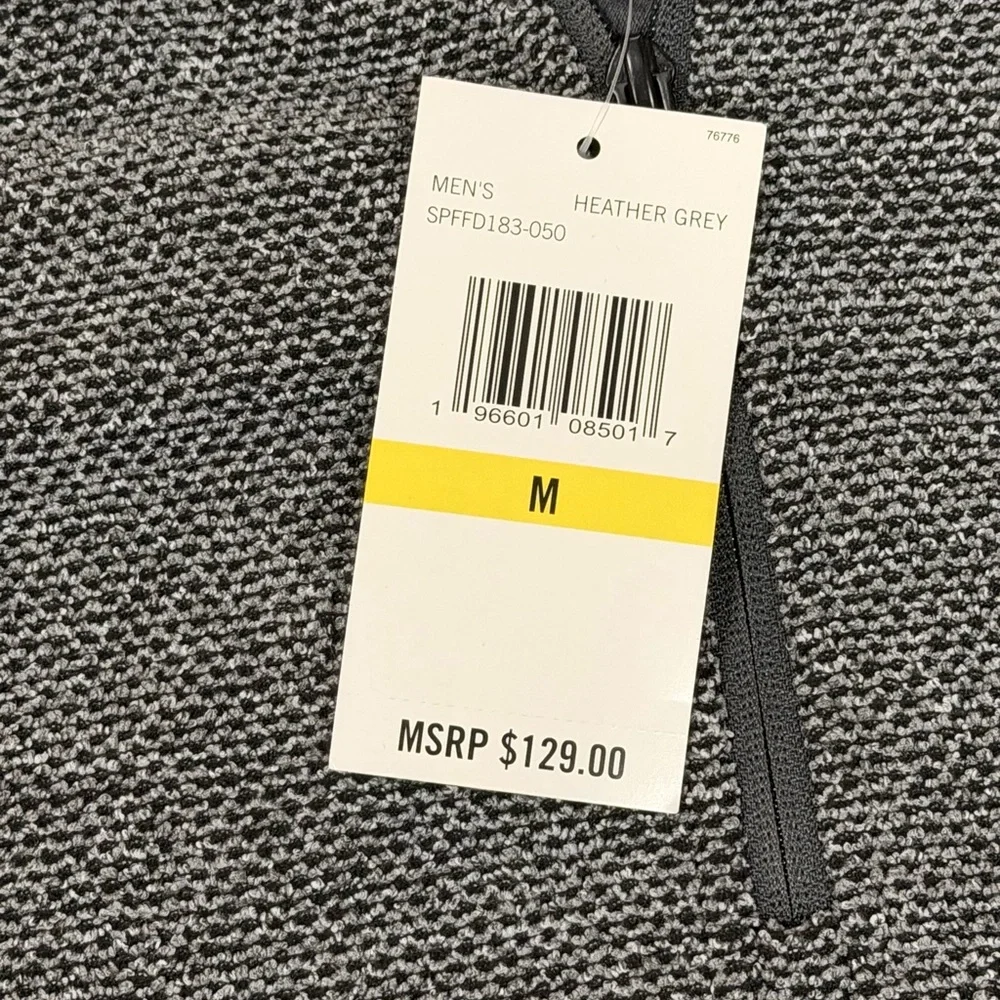 Spyder Men's Quarter -Zip Outbound Jacket Pullover Sweater- Gray- Medium NWT - Picture 4 of 6